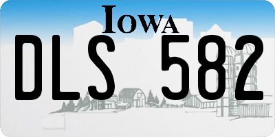IA license plate DLS582