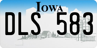 IA license plate DLS583