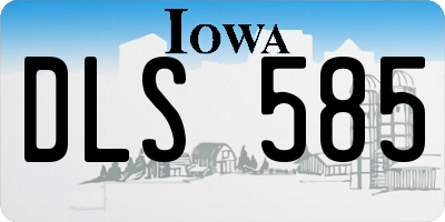 IA license plate DLS585