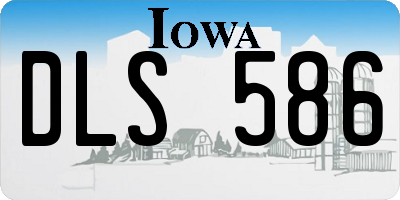 IA license plate DLS586