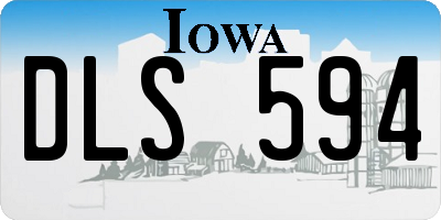 IA license plate DLS594