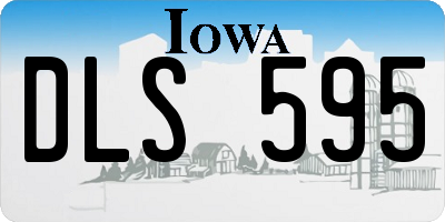 IA license plate DLS595