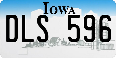 IA license plate DLS596