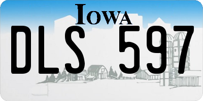 IA license plate DLS597