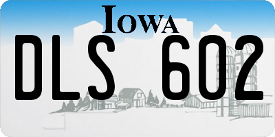 IA license plate DLS602