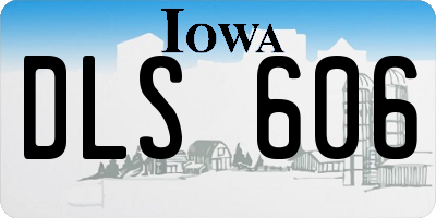 IA license plate DLS606