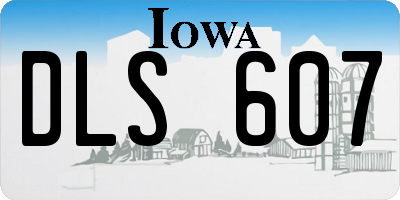IA license plate DLS607