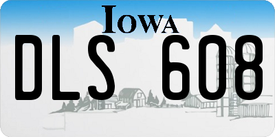 IA license plate DLS608