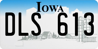 IA license plate DLS613