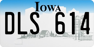 IA license plate DLS614