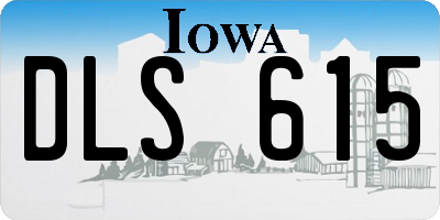 IA license plate DLS615