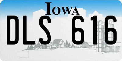 IA license plate DLS616