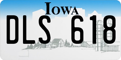IA license plate DLS618
