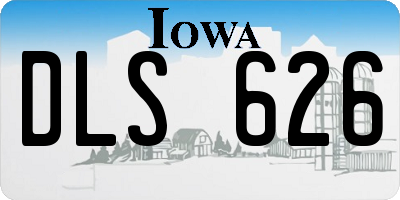 IA license plate DLS626