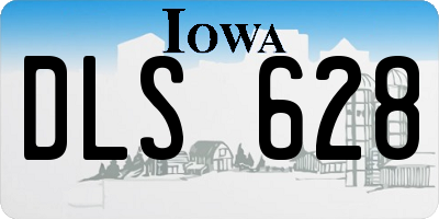 IA license plate DLS628
