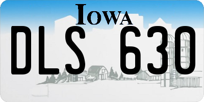 IA license plate DLS630