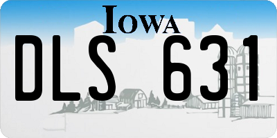 IA license plate DLS631