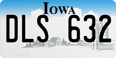 IA license plate DLS632