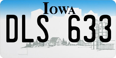 IA license plate DLS633