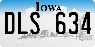 IA license plate DLS634