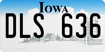 IA license plate DLS636