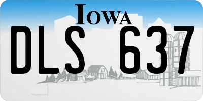 IA license plate DLS637