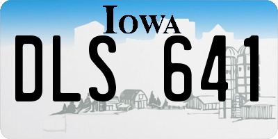IA license plate DLS641