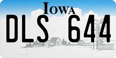 IA license plate DLS644