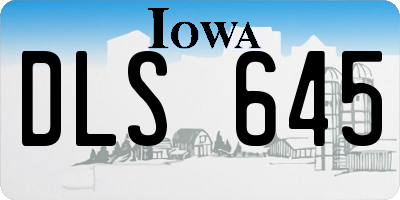 IA license plate DLS645