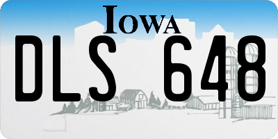 IA license plate DLS648