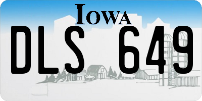 IA license plate DLS649