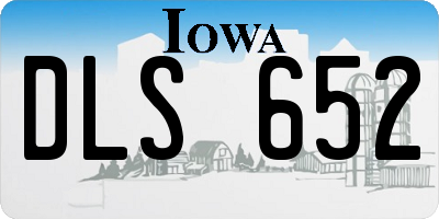 IA license plate DLS652