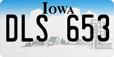 IA license plate DLS653