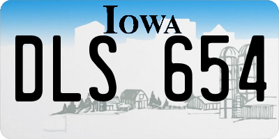IA license plate DLS654
