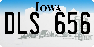 IA license plate DLS656