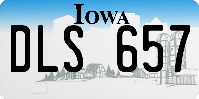 IA license plate DLS657