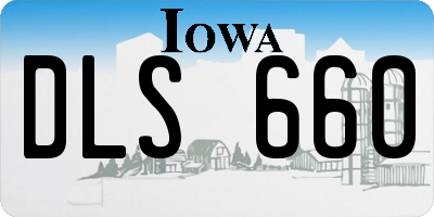 IA license plate DLS660