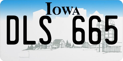 IA license plate DLS665