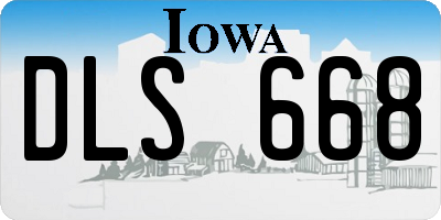 IA license plate DLS668