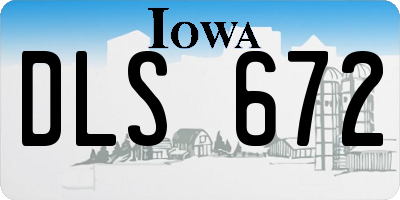 IA license plate DLS672