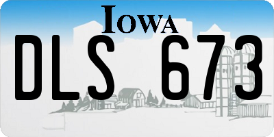 IA license plate DLS673