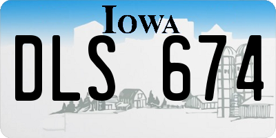 IA license plate DLS674