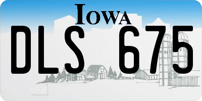 IA license plate DLS675