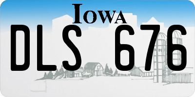 IA license plate DLS676