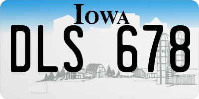 IA license plate DLS678