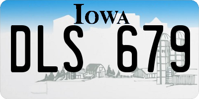 IA license plate DLS679
