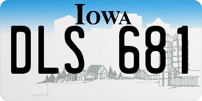 IA license plate DLS681