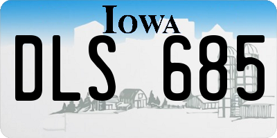 IA license plate DLS685
