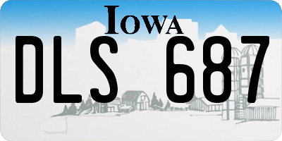 IA license plate DLS687