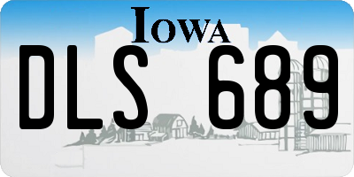 IA license plate DLS689